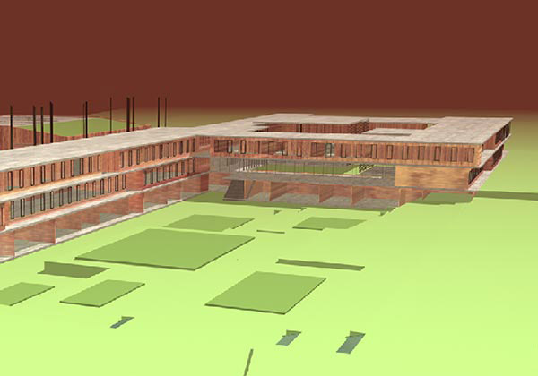 Entwurf für ein Schulzentrum 