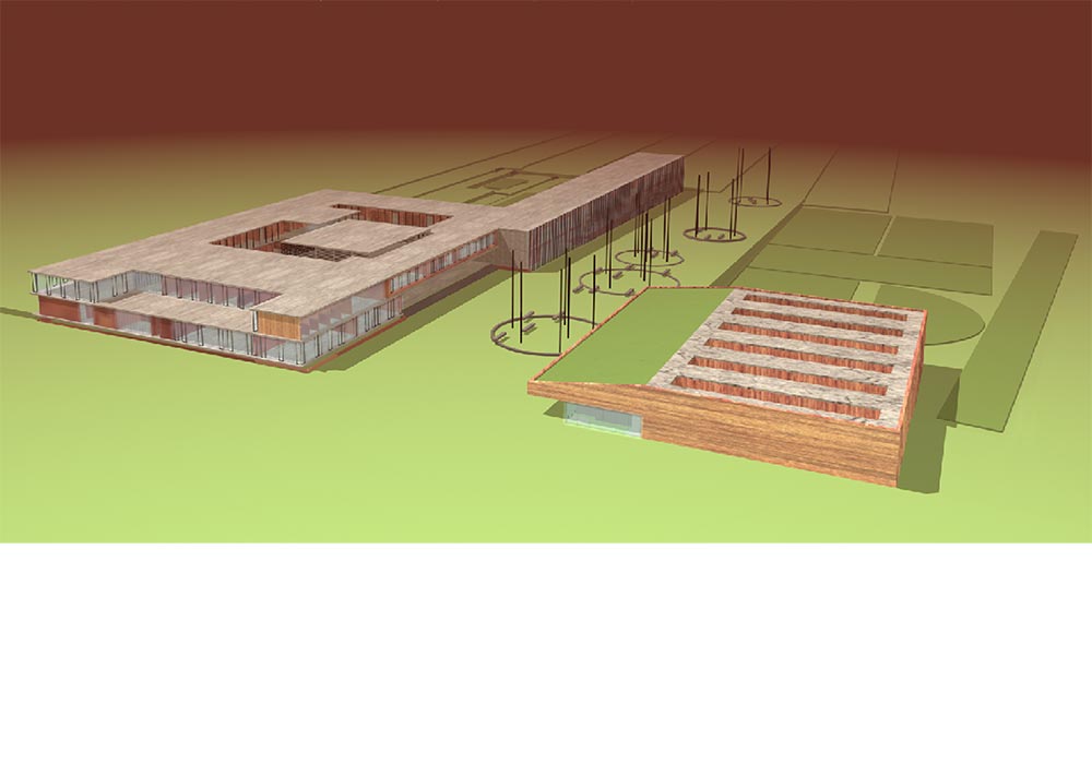 Entwurf für ein Schulzentrum