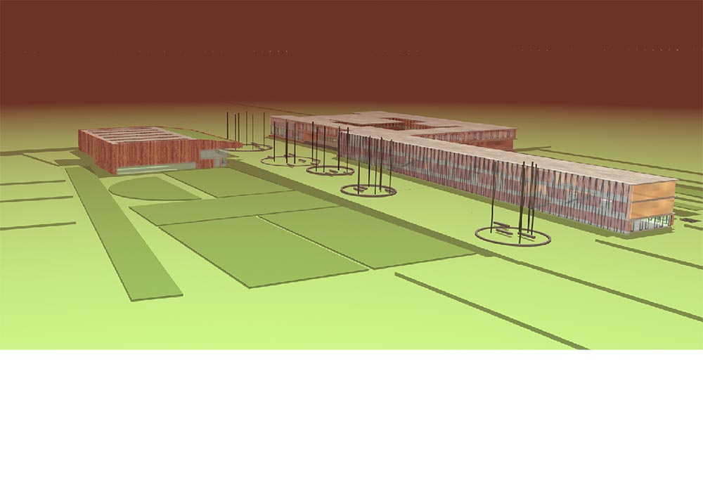 Entwurf für ein Schulzentrum