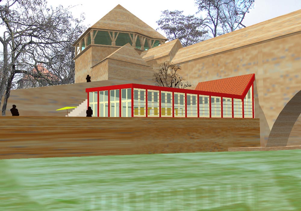 Entwurfszeichung Hauptsitz Kreisjugendring Nürnberg an der Stadtmauer