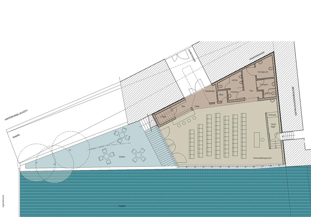 Grundriß Entwurf Hauptsitz Kreisjugendring Nürnberg