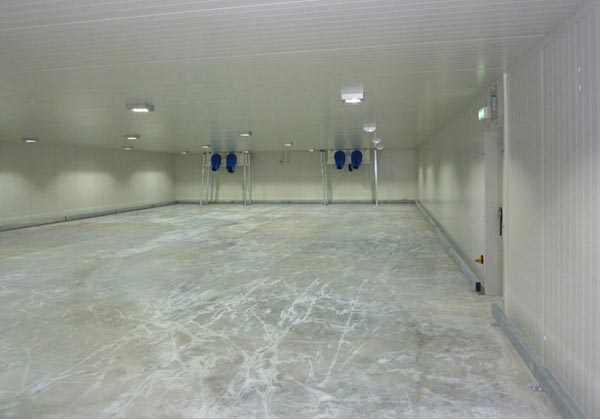 Foto eines Kühllagers, innen 