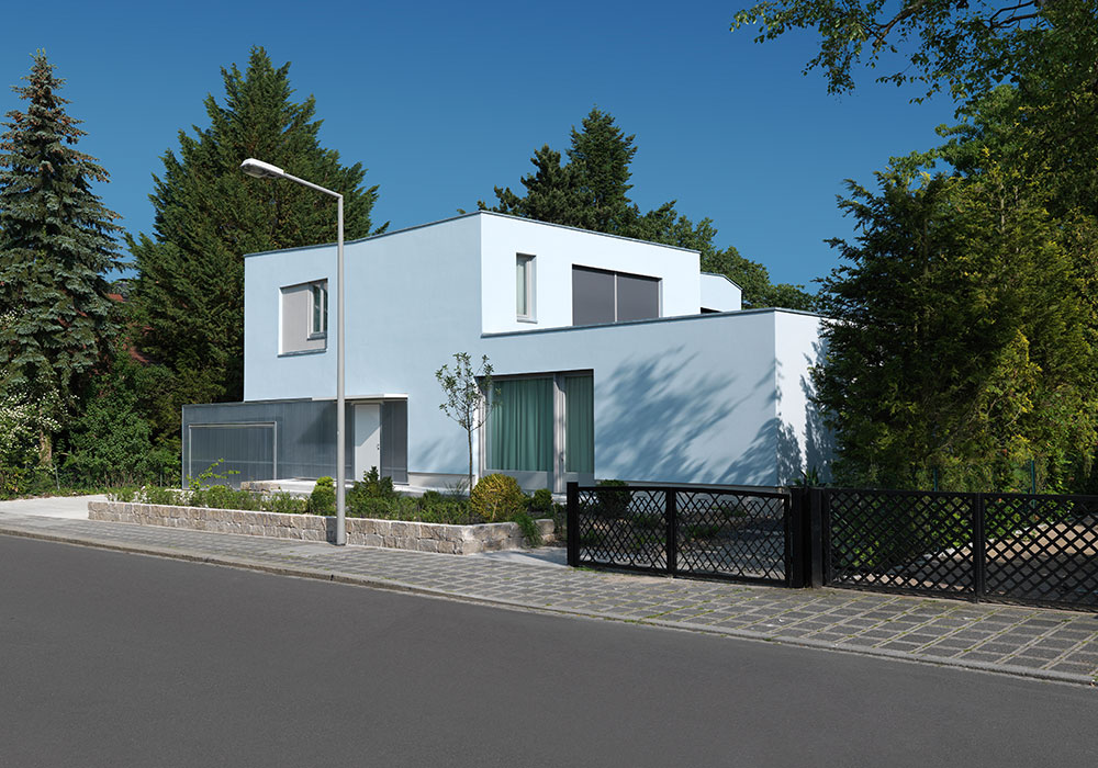 Foto eines Einfamilienhauses