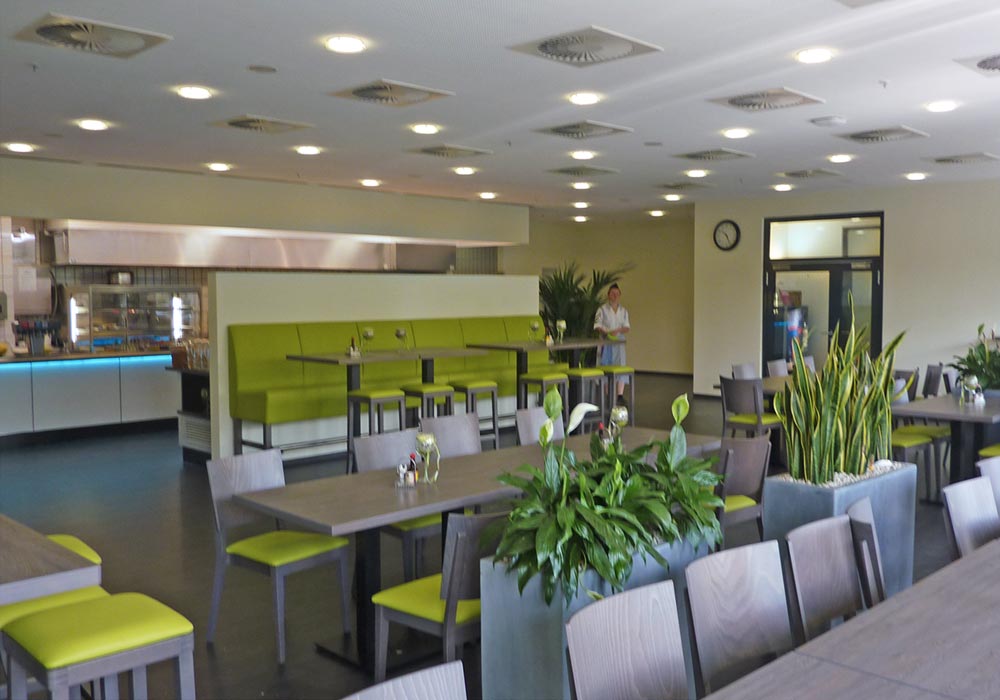 Foto einer Kantine in einer Firma, innen