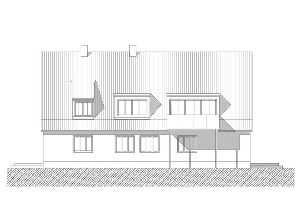 Architekturplan für ein Einfamilienhaus 
