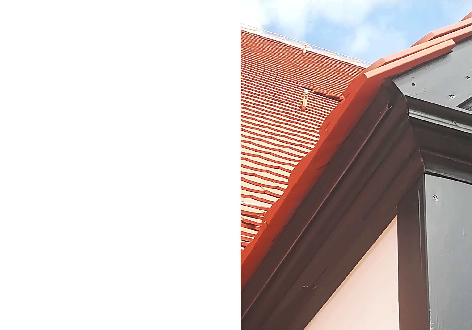 Detailaufnahme eines Dachfensters