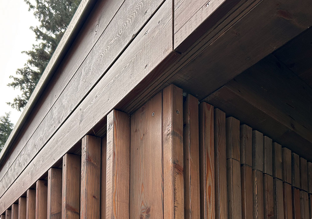 Foto eines Carports aus Holz