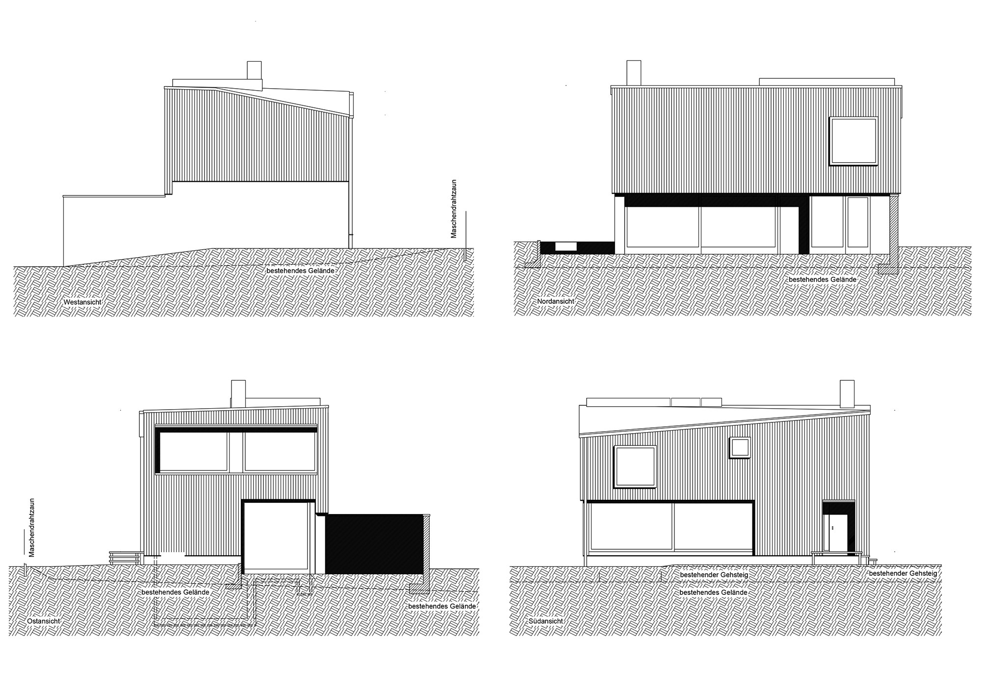 Architekturzeichnung/Plan für ein Einfamilienhaus