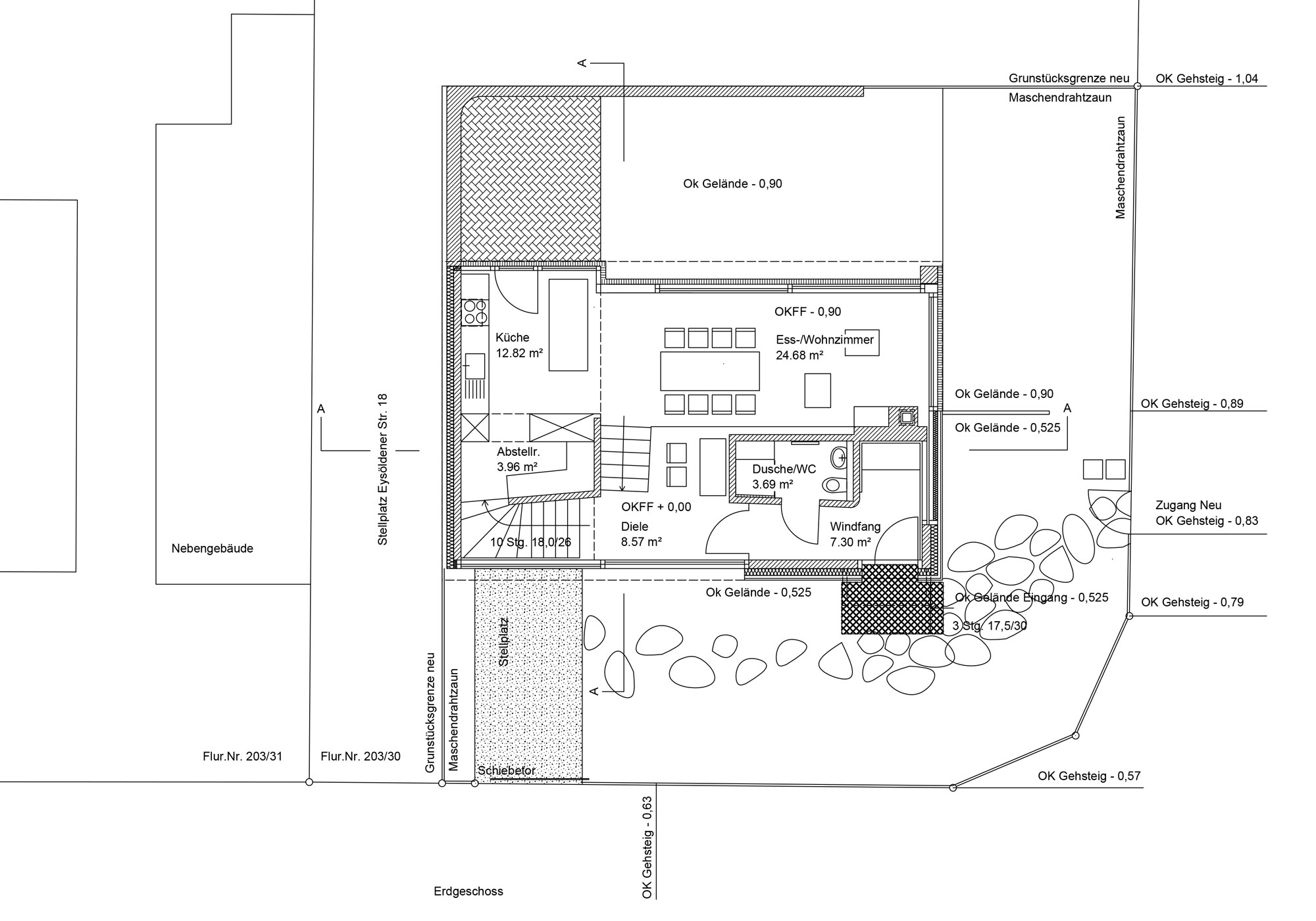 Architekturzeichnung/Plan für ein Einfamilienhaus
