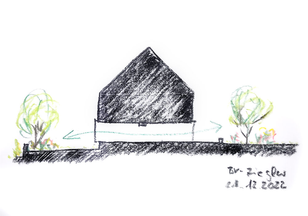 Architekturzeichnung/Plan für ein Einfamilienhaus 