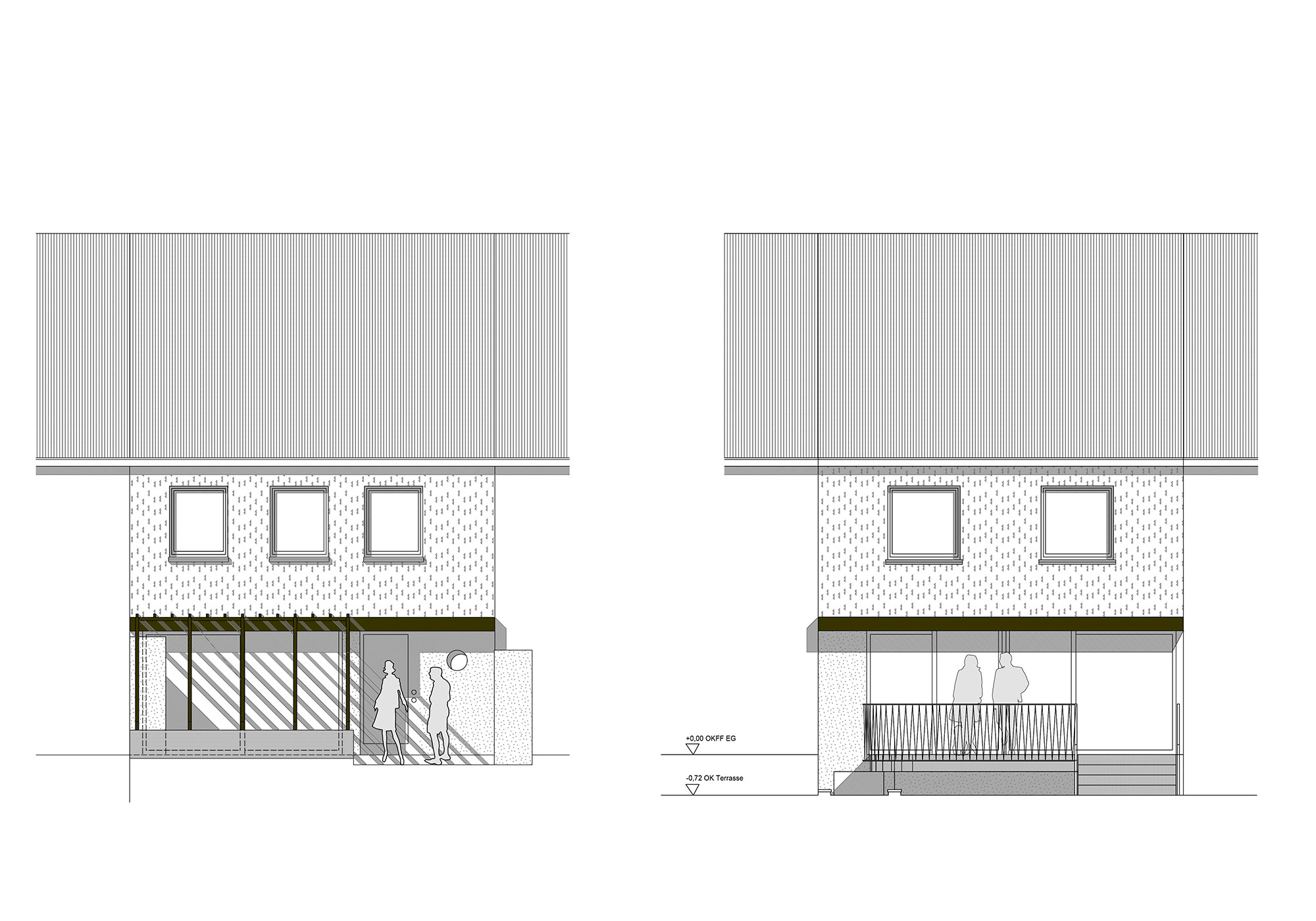 Architekturzeichnung/Plan für ein Einfamilienhaus